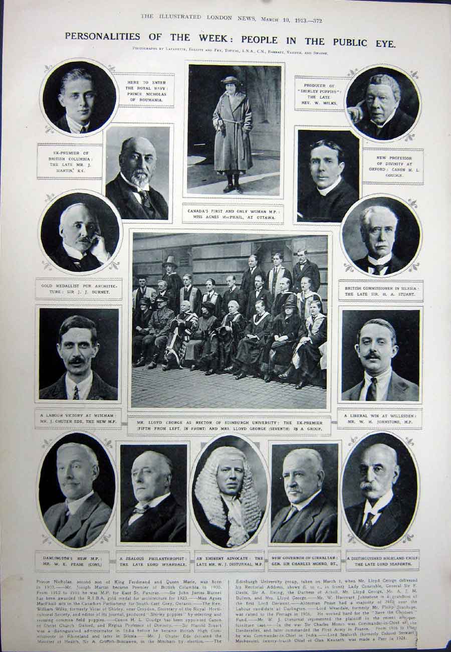 Old Vintage Print 1923 Horse Jumping Lingfield Moon Lloyd George Monro 20th