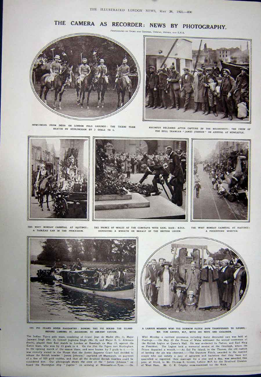 Old Vintage Print 1923 Prime Minister Stanley Baldwin Balfour Cenotaph 20th
