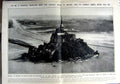 Antique Old Print 1923 Mont St. Michel Abbey Photograph Humming Bird Lady 20th