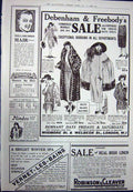 Original Old Vintage Print 1923 Sunbeam Motor Car Morris Rolls-Royce Debenhams