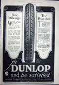 Old Vintage Print 1923 Red Tape Whisky Dunlop Car Tyres Canterbury Ship 20th