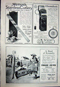 Antique Old Print 1923 Sandy Macdonald Scotch Whisky Nuns Tobacco Harrods 20th