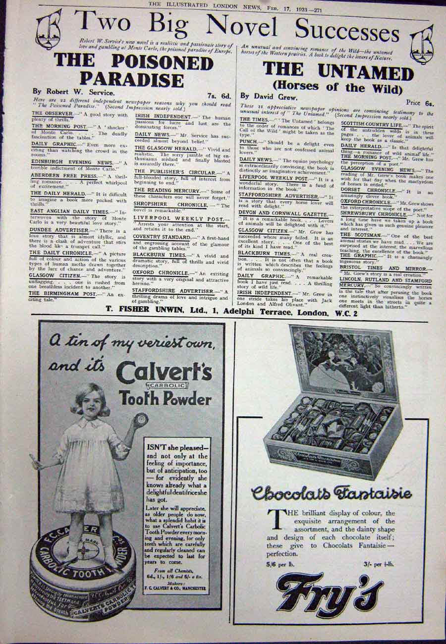 Old Vintage Print 1923 Mellin'S Food Anzora Cherry Brandy Tooth Powder 20th