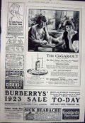 Old Vintage Print 1923 Crossley Rover Motor Car Burberrys Cigarette Tray 20th
