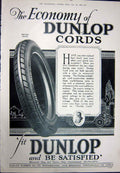 Old Vintage Print 1923 Christie Manson Woods Auction Dunlop Cords Tyres 20th