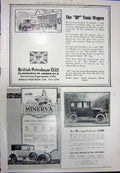 Original Old Vintage Print 1923 Sentinel Waggon Works Bp Motor Oil Minerva Car