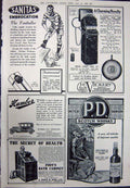 Original Old Vintage Print 1923 Telephone Kenilworth Cigarettes Coach Whisky