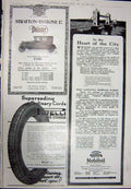 Old Vintage Print 1923 Dodge Brothers Touring Car Daimler Mobiloil Tyre 20th