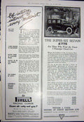 Original Old Vintage Print 1923 Dominion Motor Car Tyres Sedan Hudson Pirelli