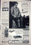 Original Old Vintage Print 1923 Devon Matoaka Cigarettes Humber Aquascutum Car
