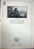 Original Old Vintage Print 1923 Advertisement B.L GLabel Scotch Whisky Comala