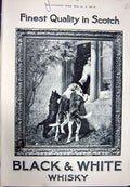 Original Old Vintage Print 1923 Advertisement Black White Scotch Whisky Dogs
