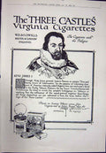 Antique Print Ref.938 1923 Advertisement Three Castles Virginia Cigarettes
