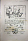 Antique Print Ref.939 1923 Advertisement Three Castles Virginia Cigarettes