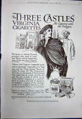 Antique Print Ref.941 1923 Advertisement Three Castles Virginia Cigarettes