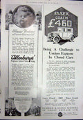 Original Old Vintage Print 1923 Advertisement Allenbury'S Baby Food Hudson Car