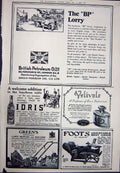 Original Old Vintage Print 1923 Advertisement B.P Oil Idris Squash Lawn Mowers
