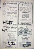 Old Vintage Print 1923 Advertisement Morris Cars Straker Napier Minerva 20th