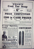 Original Old Vintage Print 1923 Advertisement Wright'S Soap Criterion Tobacco