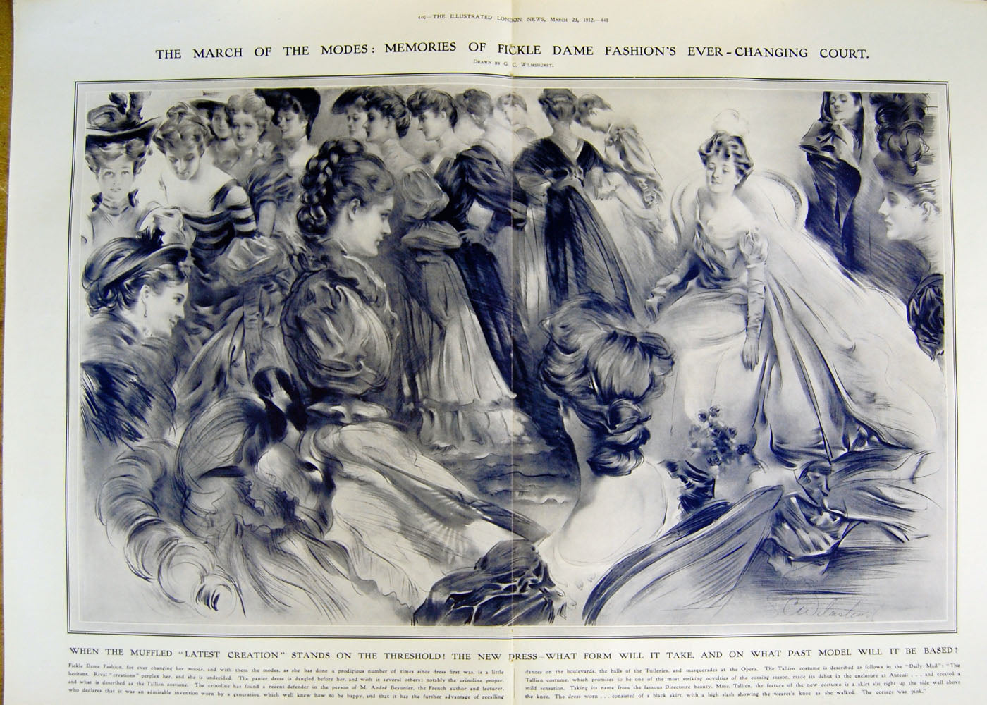 Antique Old Print *2984 1912 Womens Fashion Dress Fickle Dame Desert Relics 0