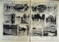 Old Antique Print *3030 1912 England Floods Maidenhead Curling Ice Sport