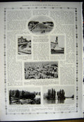 Old Antique Print 1912 Russian Art Wedding Kieff Sabansky Bridge Odessa 20th