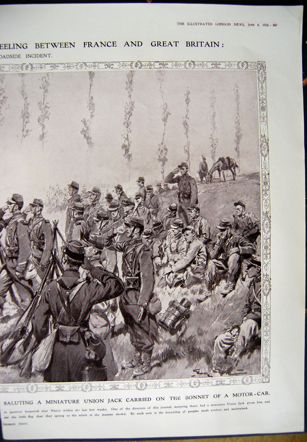 Original Old Antique Print 1912 Horses Sport Polo England Siers Nancy War 20th