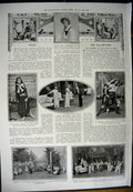 Original Old Antique Print 1912 Ascot Horse Racing King'S Box Theatre Adelphi