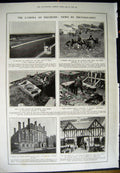 Old Antique Print 1912 King Harrow Theatre George Chapel Horse Show Dunn 20th