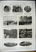 Original Old Antique Print 1912 Coal Strike Wales Colliery Southwark Boulenger