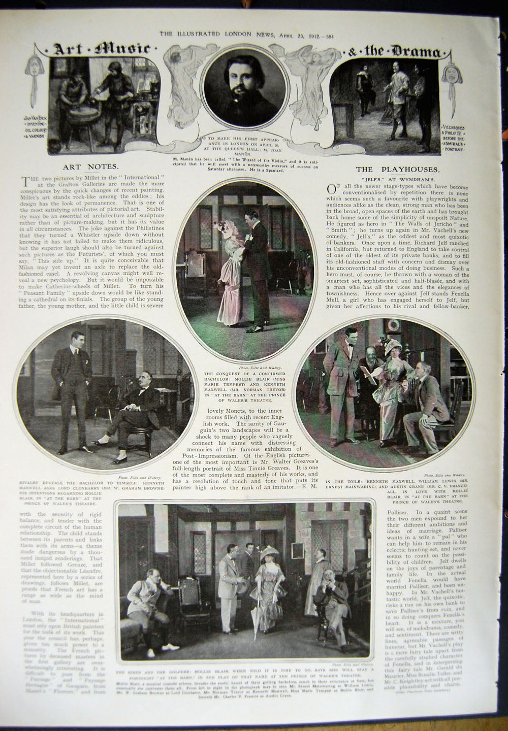 Antique Old Print 1912 Animals Evolution Pleistocene Elephant Theatre Art 20th