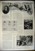 Original Old Antique Print 1912 Tent Delhi Durbar Stone Age America Neolithic
