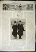 Original Old Antique Print 1912 Map War Ships Jingo Election Captain Lux Paris