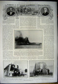 Old Antique Print 1912 Pageantry Calcutta Elephants Coal Mine Mortar War 20th
