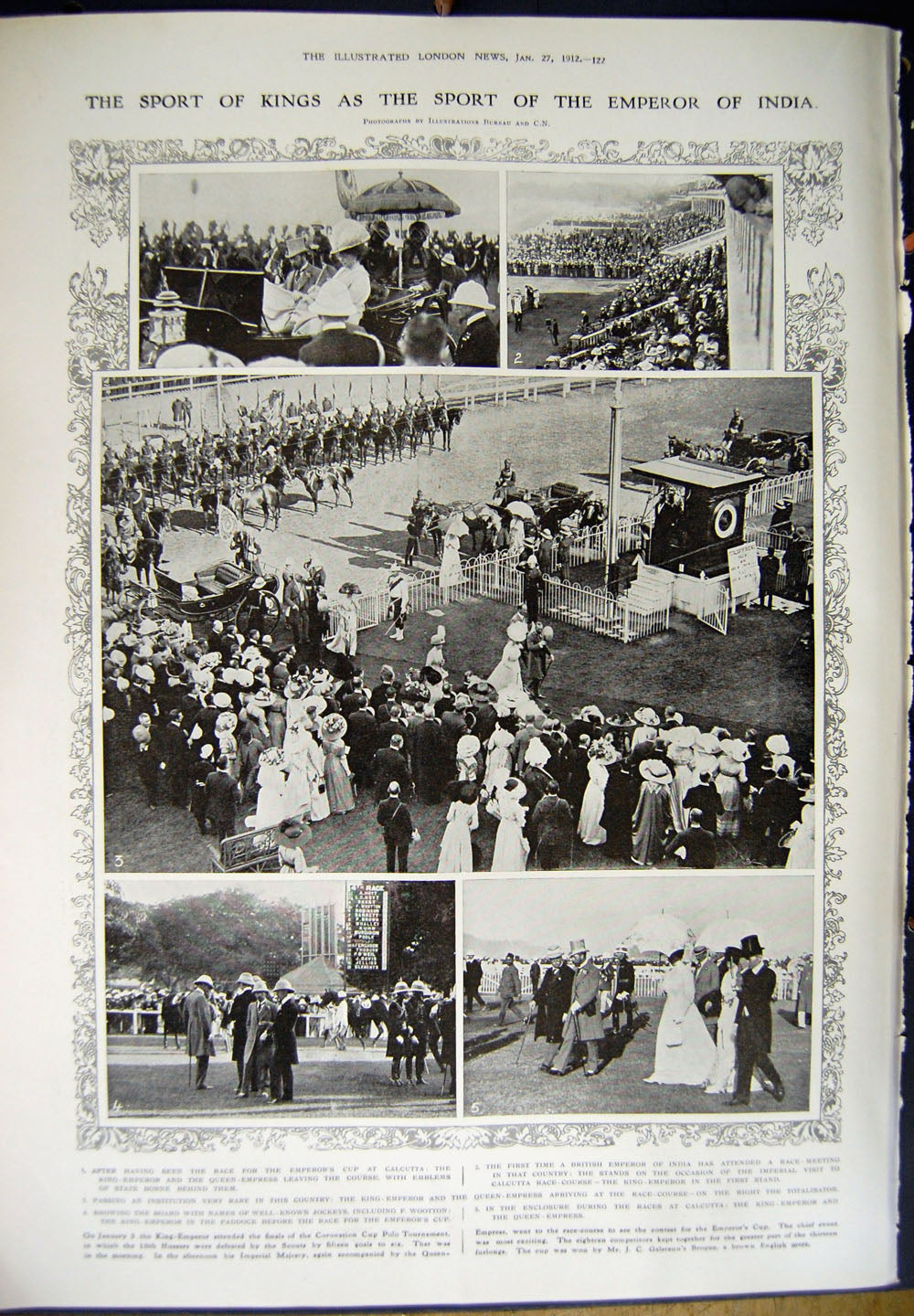 Old Antique Print 1912 Lord Hardinges Garden Party Calcutta India Sport 20th