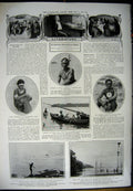 Antique Old Print 1912 Calcutta Court Shaftesbury Hardinge Malayta Walton 20th