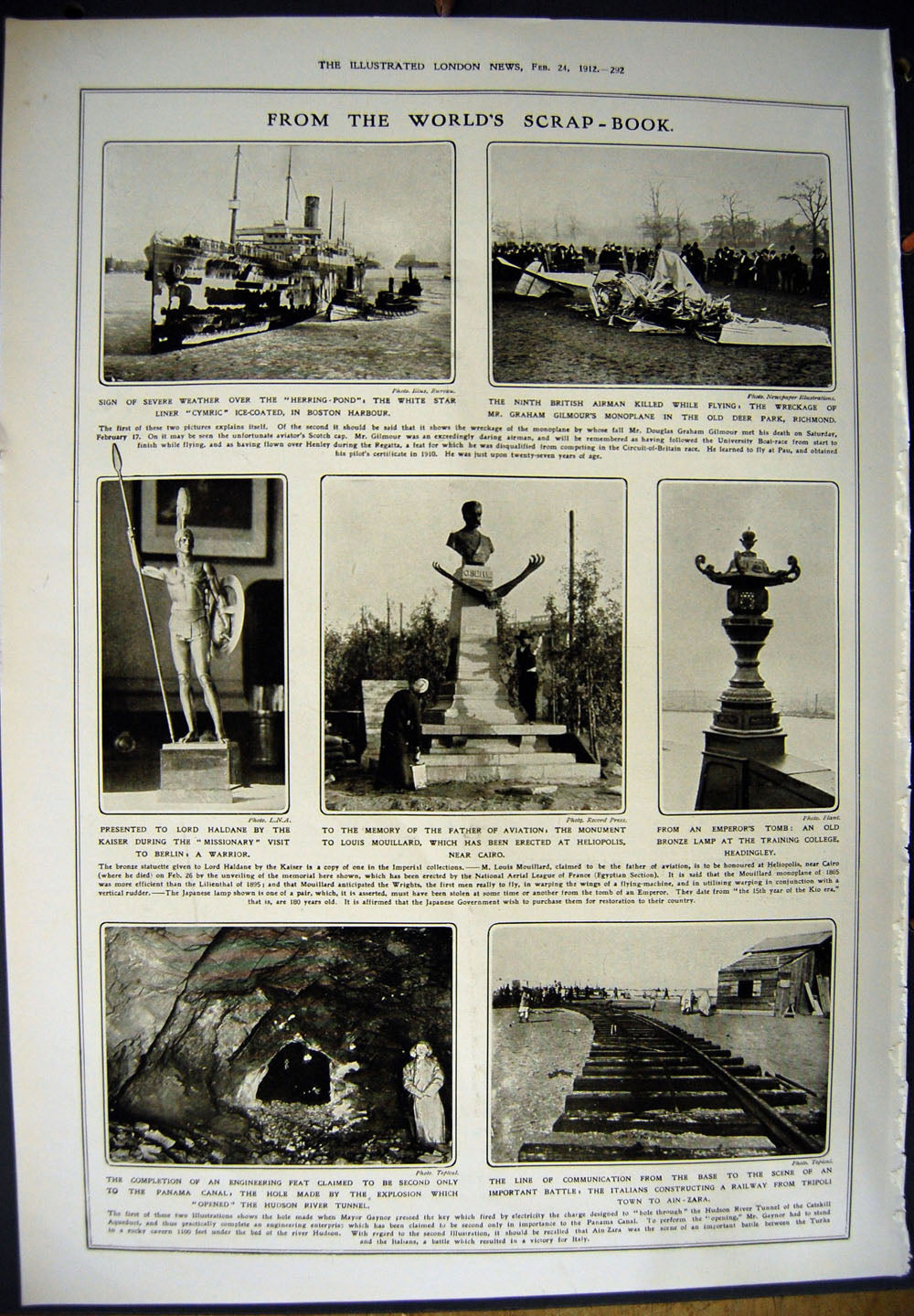 Old Antique Print 1912 Insects Spider Grasshopper Railway Tripoli Boston 20th