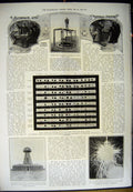 Old Antique Print 1912 War Maxims Motor Cabs Cyclists Island Laboratory 20th
