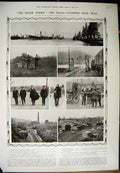 Original Old Antique Print 1912 Trade-Stopping Coal War Colliers Dock Cardiff