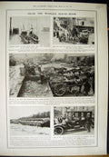 Old Antique Print 1912 Train Crash Hudson Ship Pisagua Miners Brynkinalt 20th