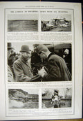 Old Antique Print 1912 War Zanzour White Biplane King Cook Hunt Fakenham 20th