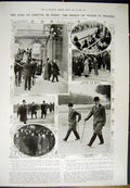 Original Old Antique Print 1912 Prince Wales France Earl Chester Paris Hansell