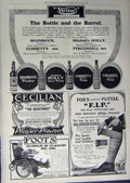 Old Antique Print 1912 Advertisement Whisky Veritor Fox Puttee Wheelchair 20th