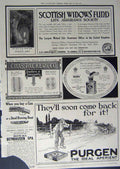 Old Antique Print 1912 Advertisement Scottish Widows Purgen Perfume Gun 20th