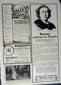 Original Old Antique Print 1912 Advertisement Pianola Orchestrelle Benson Watch