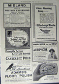 Old Antique Print 1912 Advertisement Wright'S Soap Allenbury Polish Pills 20th