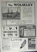 Old Antique Print 1912 Advertisement Wolseley Car Lotus Underwear Polish 20th