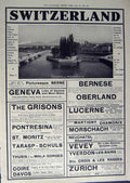 Original Old Antique Print 1912 Advertisement Switzerland Geneva Mont Blanc