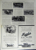 Old Antique Print 1912 Advertisement Humber Daimler Car Horlicks Perfume 20th