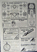 Old Antique Print 1912 Advertisement Horlicks Binoculars Jewellers Liver 20th